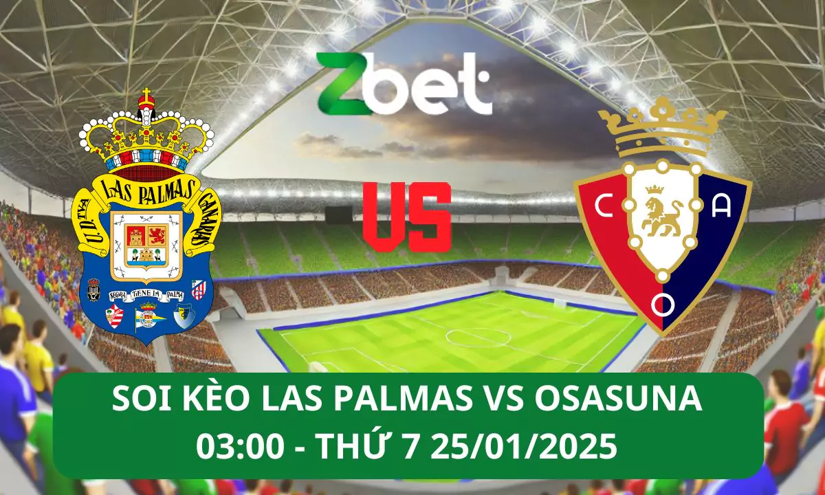 Nhận định soi kèo Las Palmas vs Osasuna, 03h00 25/01/2025 – La Liga