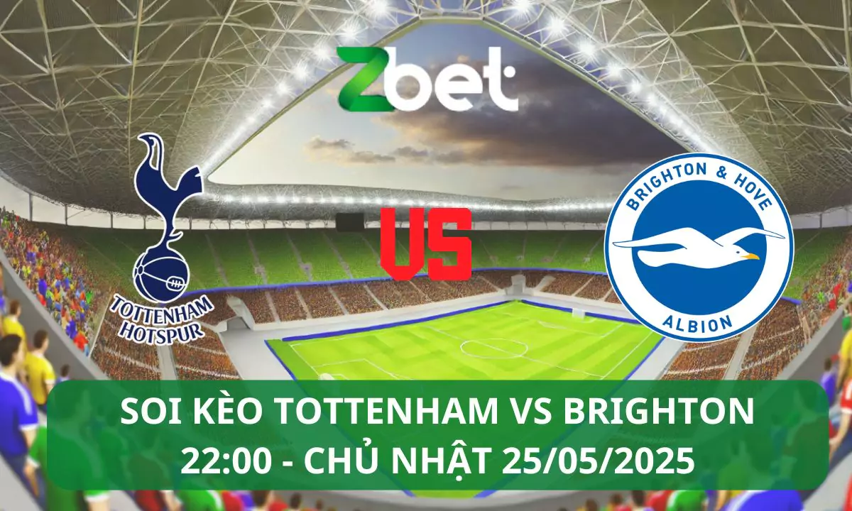 Nhận định soi kèo Tottenham vs Brighton, 22h00 25/05/2025 – Ngoại hạng Anh