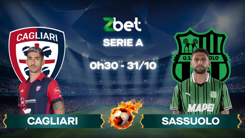 Nhận định soi kèo Cagliari vs Sassuolo – 00h30 31/10/2025 – Serie A