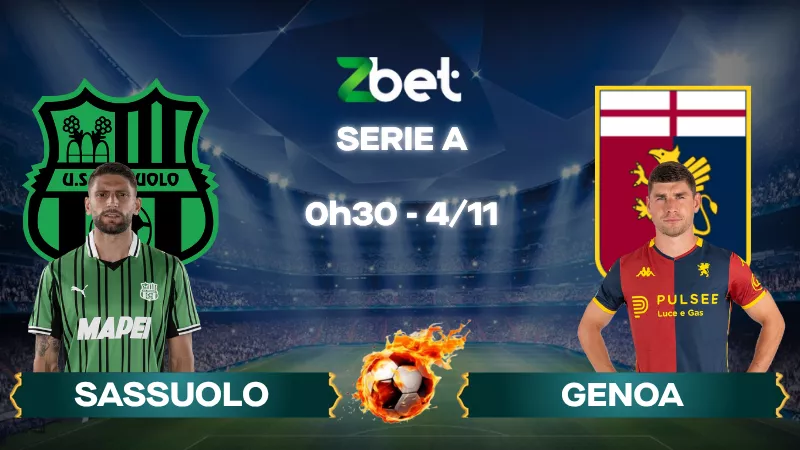 Nhận định soi kèo Sassuolo vs Genoa – 00h30 04/11/2025 – Serie A